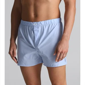 Pure Cotton Poplin Boxers - Blue
