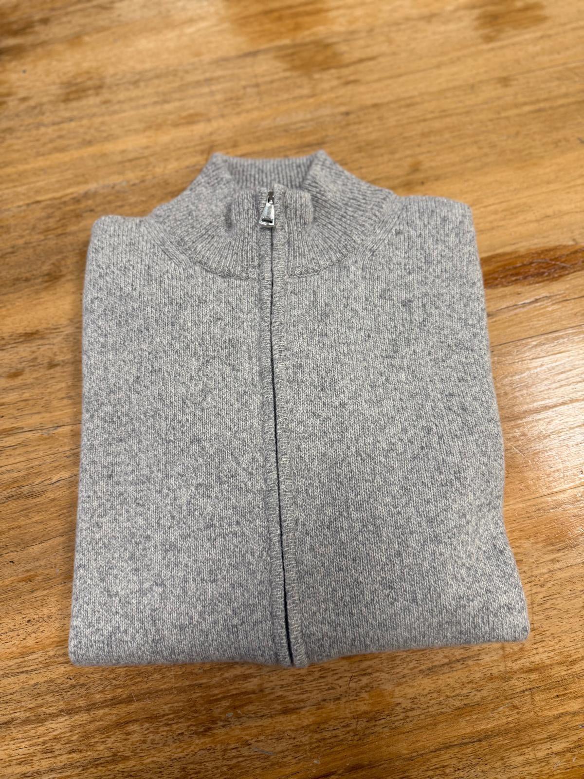 Full Zip Sweater In Pure Wool - Image 4