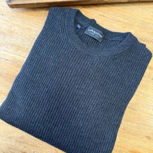 Crew Neck Sweater In Pure Wool - Blue