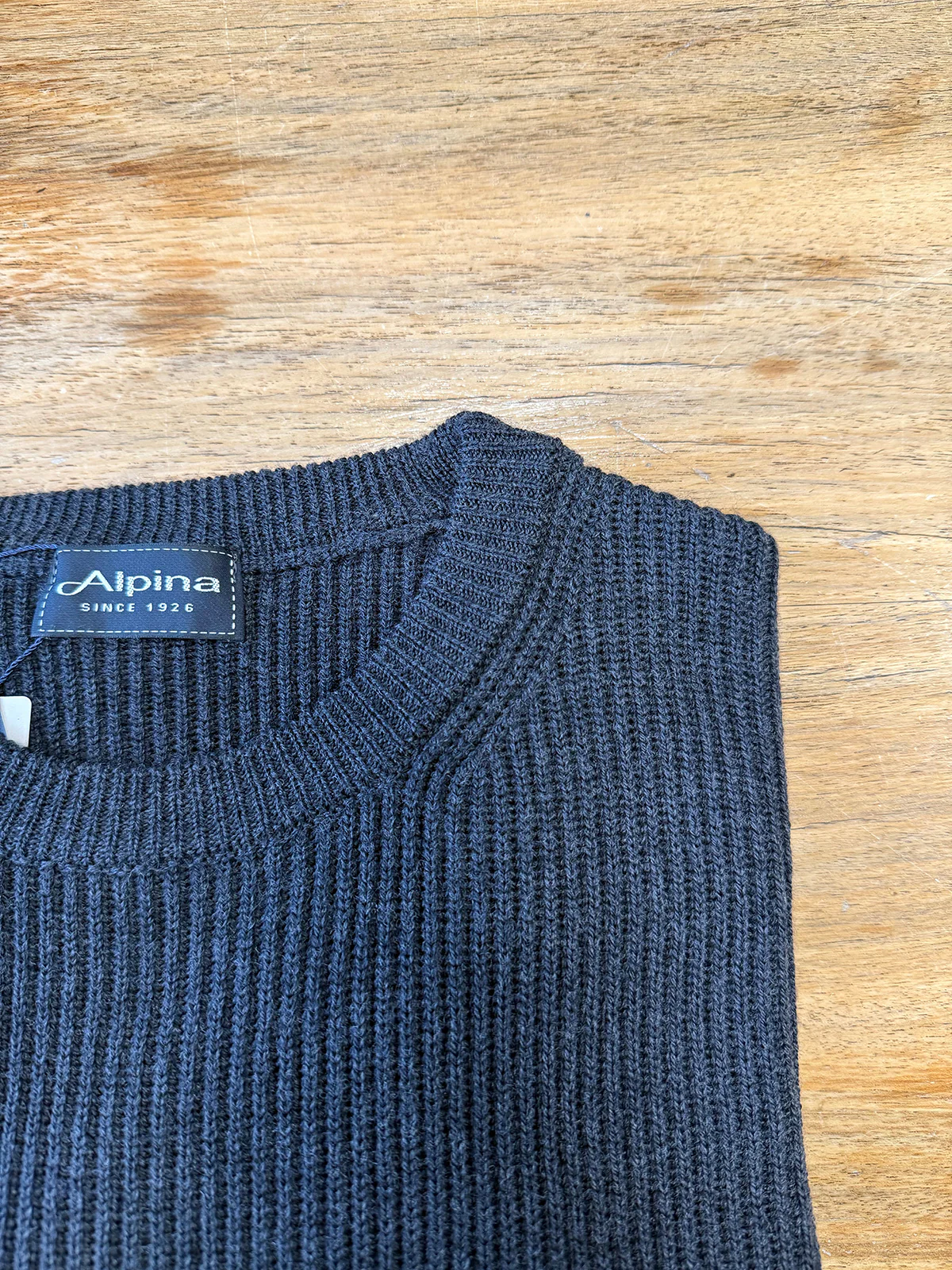 Crew Neck Sweater In Pure Wool - Blue - Image 2