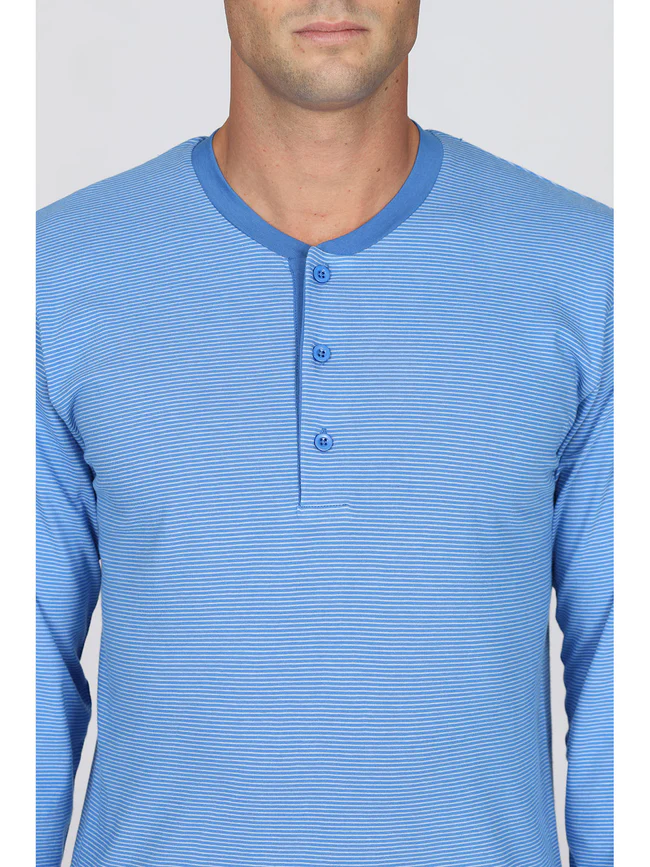 Fine long yarn-dyed pajamas - Image 2