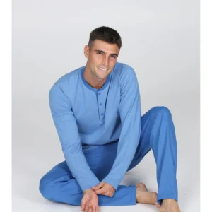 Fine long yarn-dyed pajamas