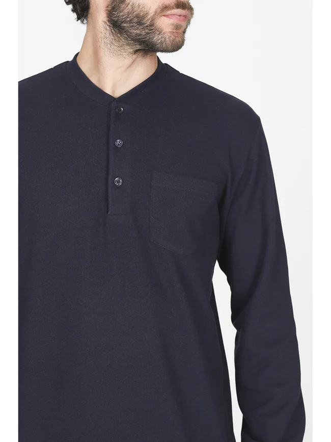 Warm jacquard cotton pajamas-GREEN SCOTTISH - Image 2