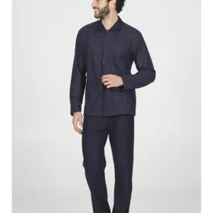 Warm jacquard cotton pajamas