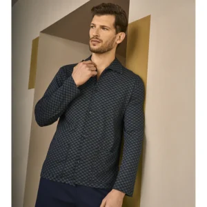 Soft long pyjamas with collar