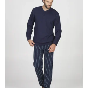 Long pyjamas in fresh pure cotton jersey