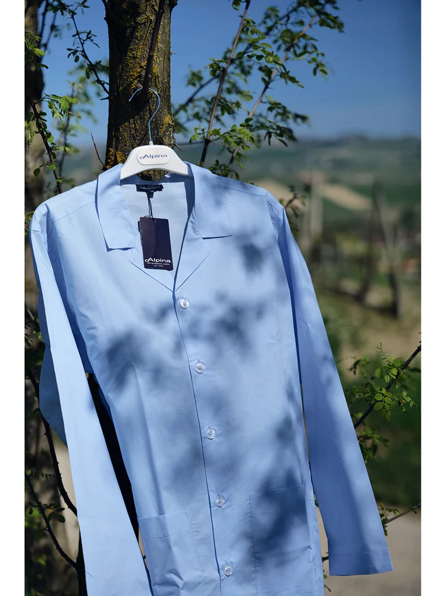 Pure cotton poplin cardigan pajamas - Image 4