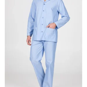 Pure cotton poplin cardigan pajamas