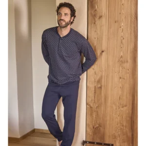 Fresh long pyjamas in pure cotton jersey