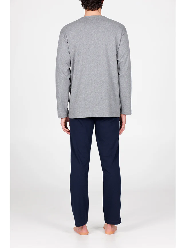 Permanent long cardigan pajamas-BLUE - Image 4