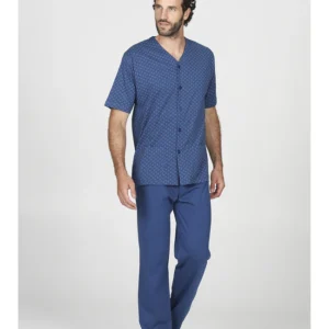 Fresh 3-piece cardigan pajamas in pure cotton jersey