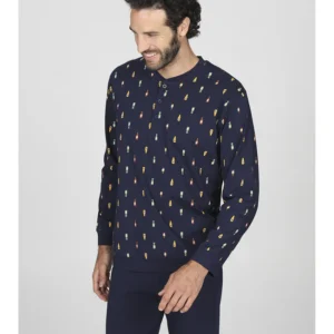 Cool long pyjamas with beer print