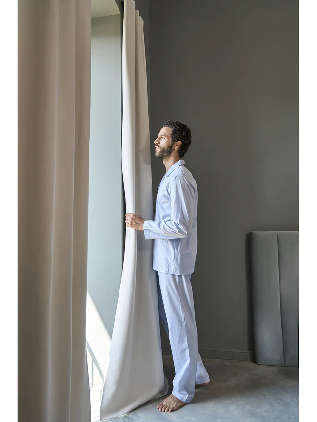 Long pajamas in pure cotton poplin - Image 4