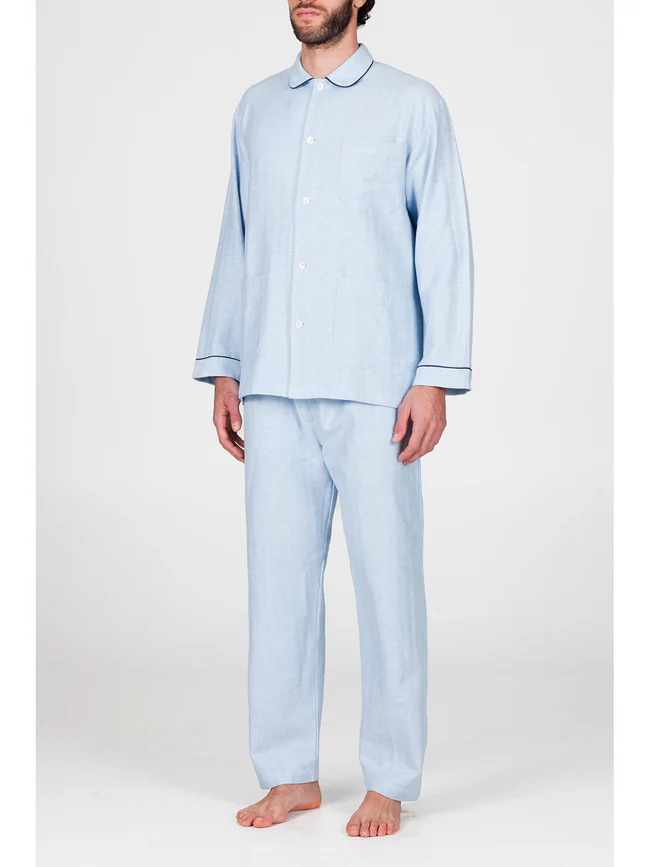 Pajamas in soft pure cotton flannel - Image 3