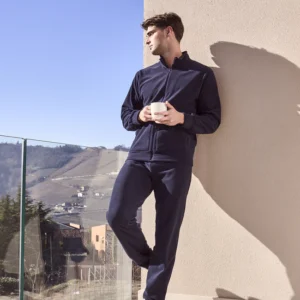 Full-zip microfleece tracksuit
