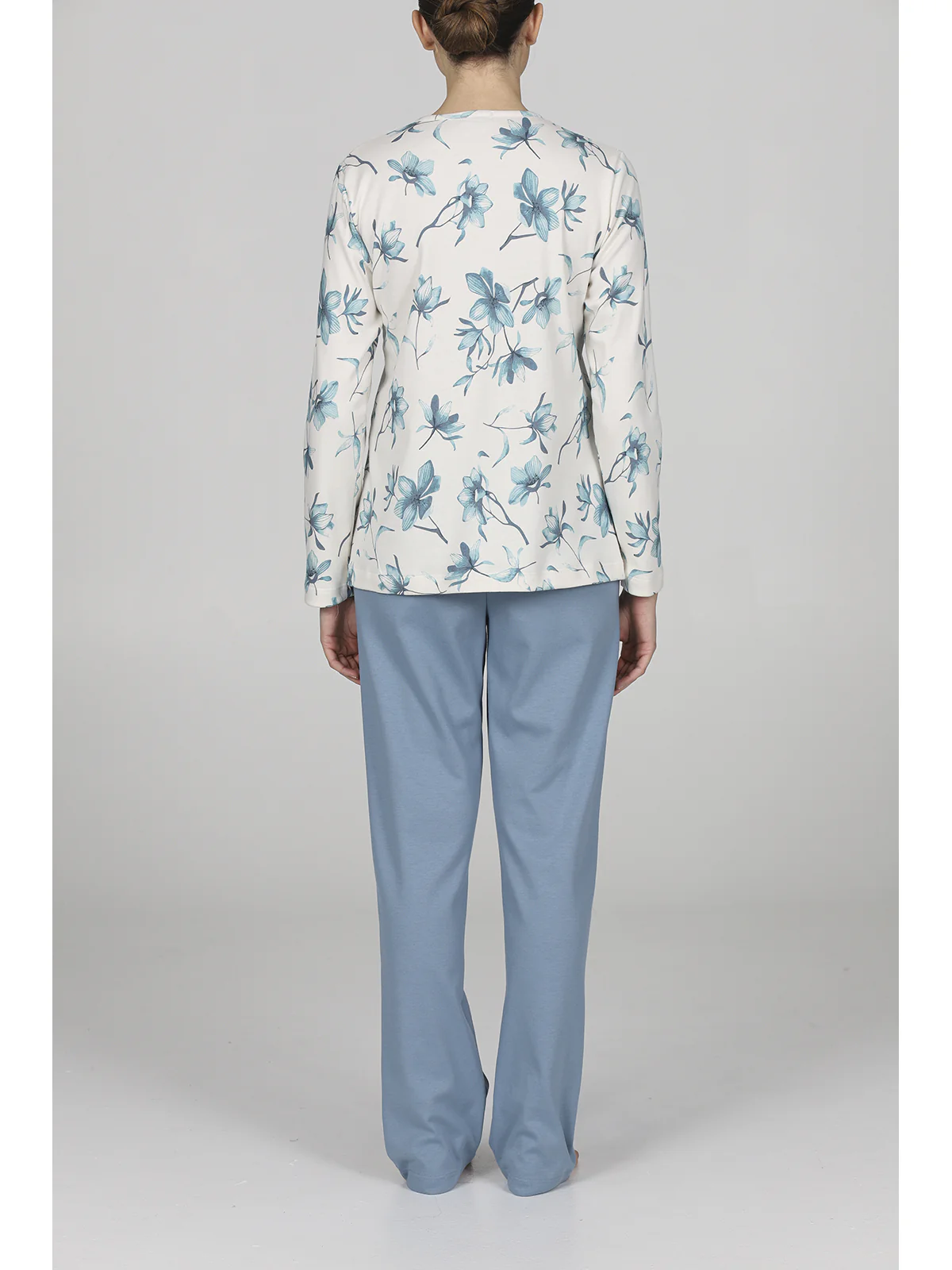 Soft Long Pajama In Pure Cotton - Image 4