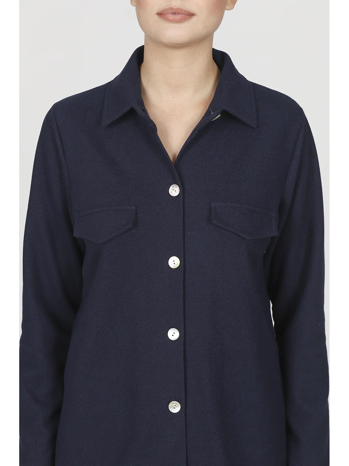 Warm Cotton Jacquard Cardigan - BLUE - Image 5