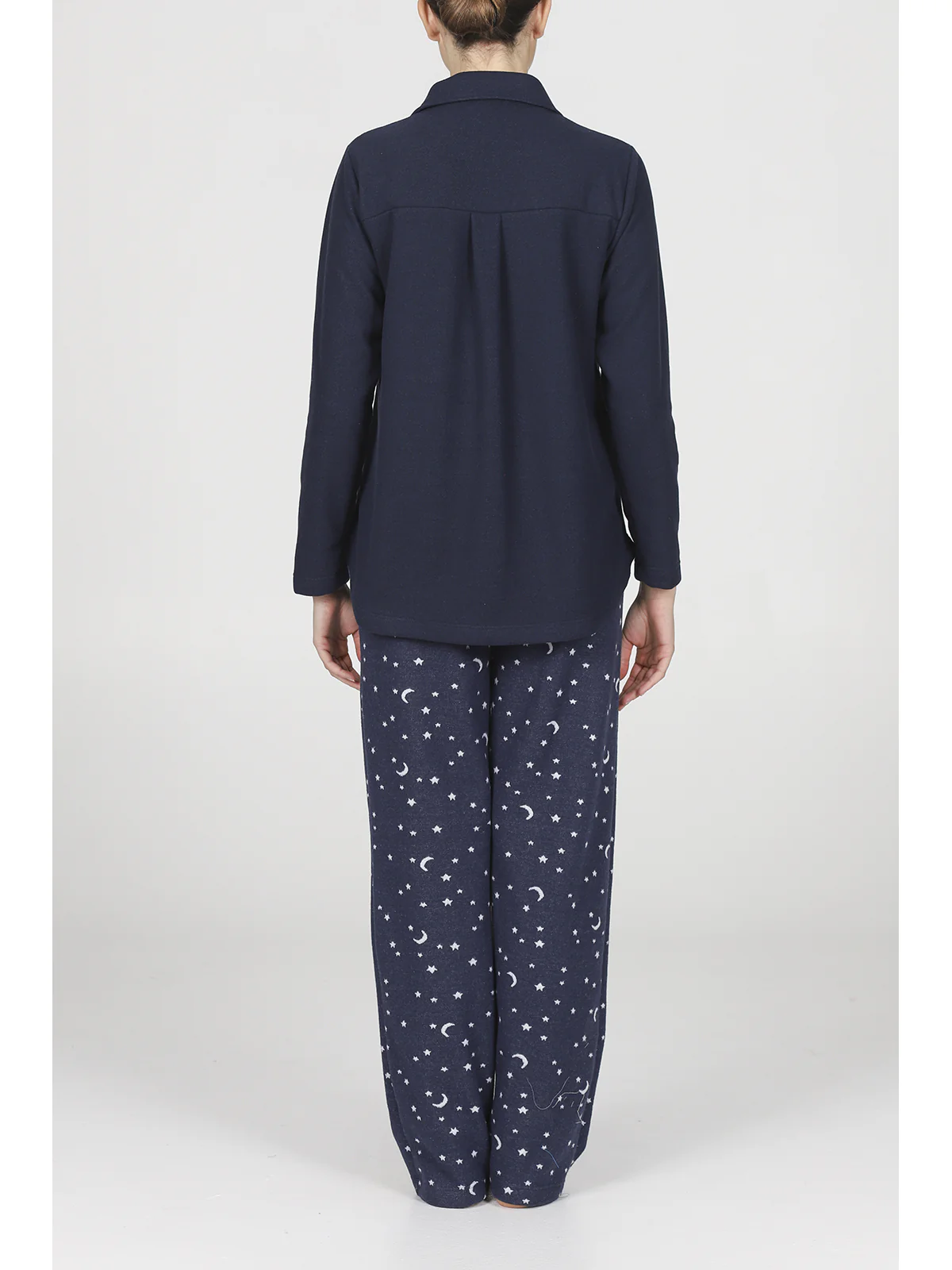 Warm Cotton Jacquard Cardigan - BLUE - Image 7