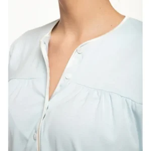 Nightgown In Soft 100% Cotton Jersey - WATER