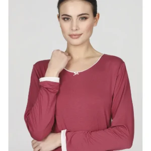 Soft Solid Nightshirt - BORDEAUX