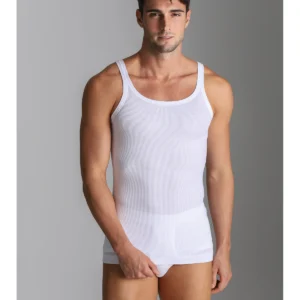 Pure Combed Cotton Tank Top - White