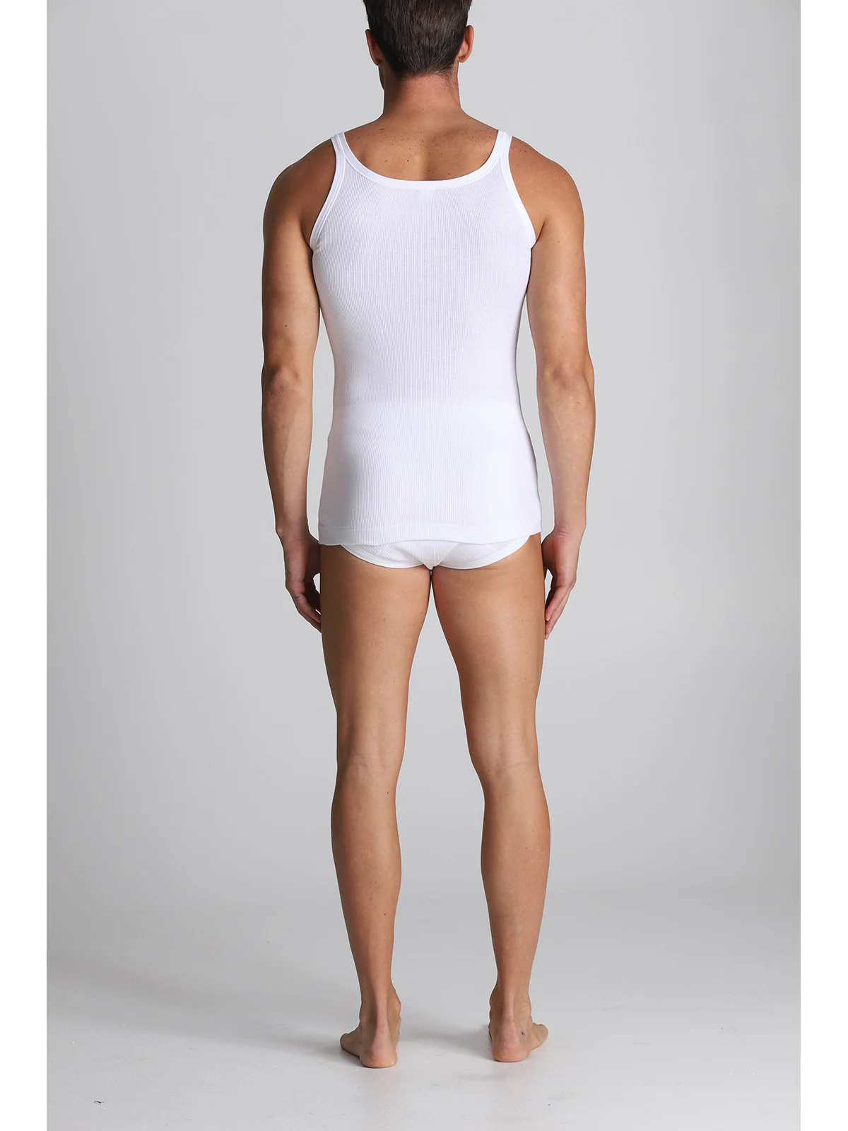 Pure Combed Cotton Tank Top - White - Image 5