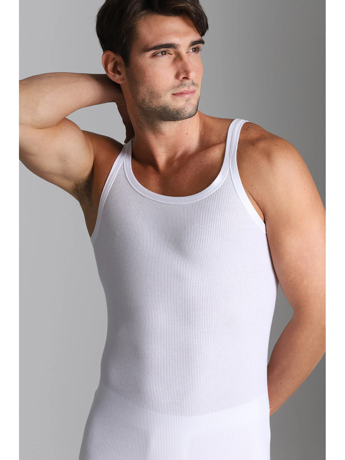 Pure Combed Cotton Tank Top - White - Image 6