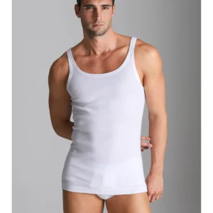 Pure Combed Cotton Tank Top - White