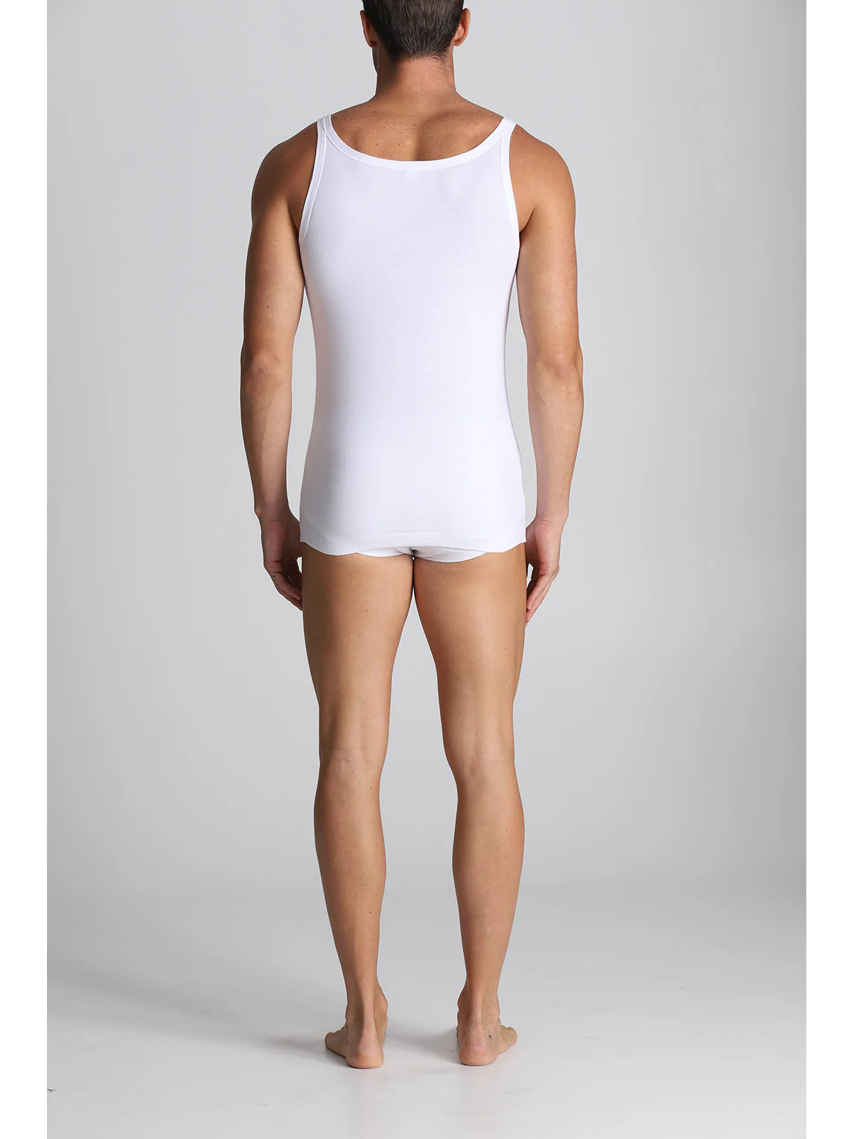 Pure Combed Cotton Tank Top - White - Image 5