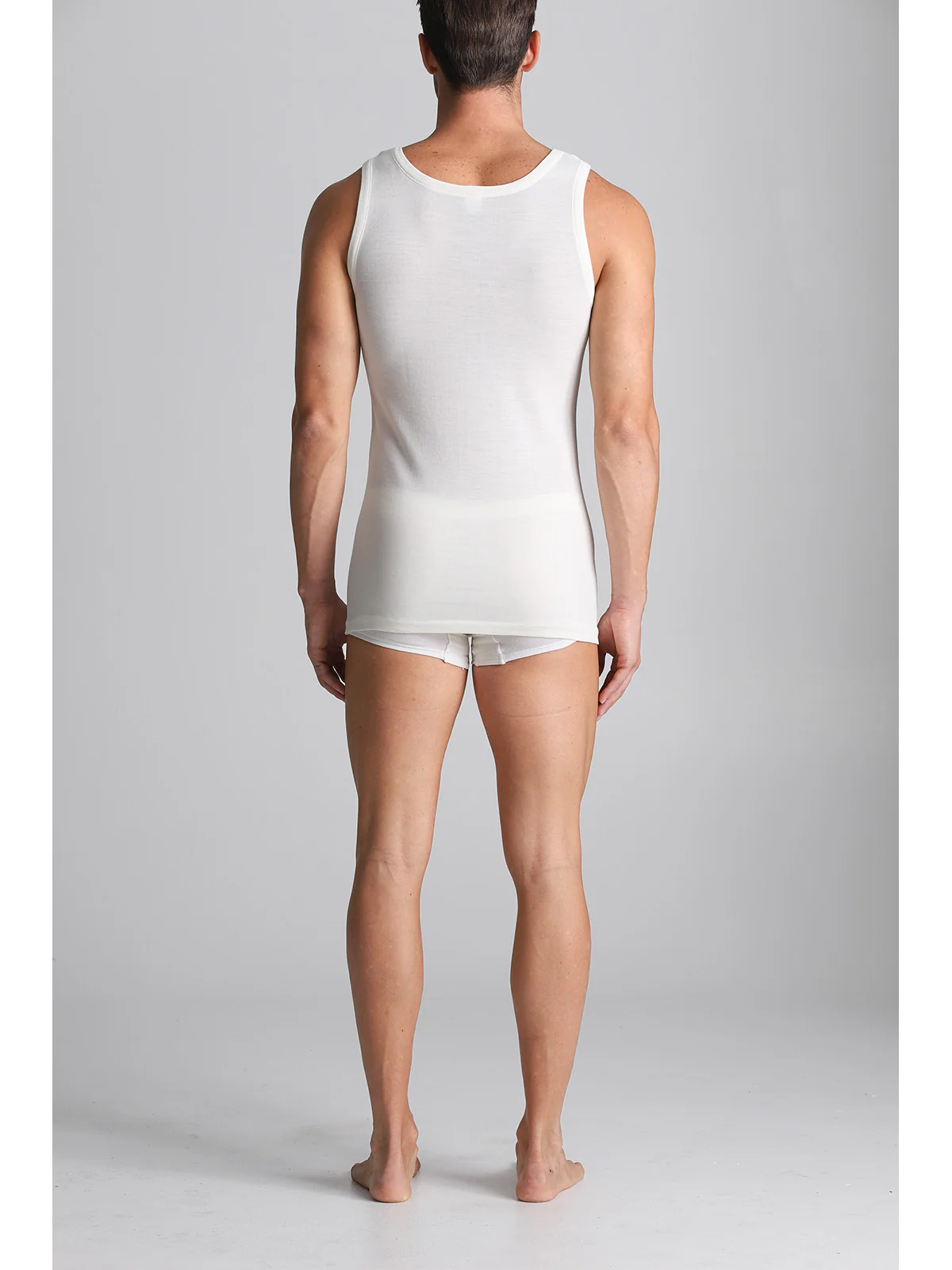 Wool And Cotton Racerback Tank Top - White Lan - Image 6