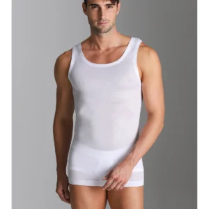 Tank Top In Certified Filoscozia Cotton - White