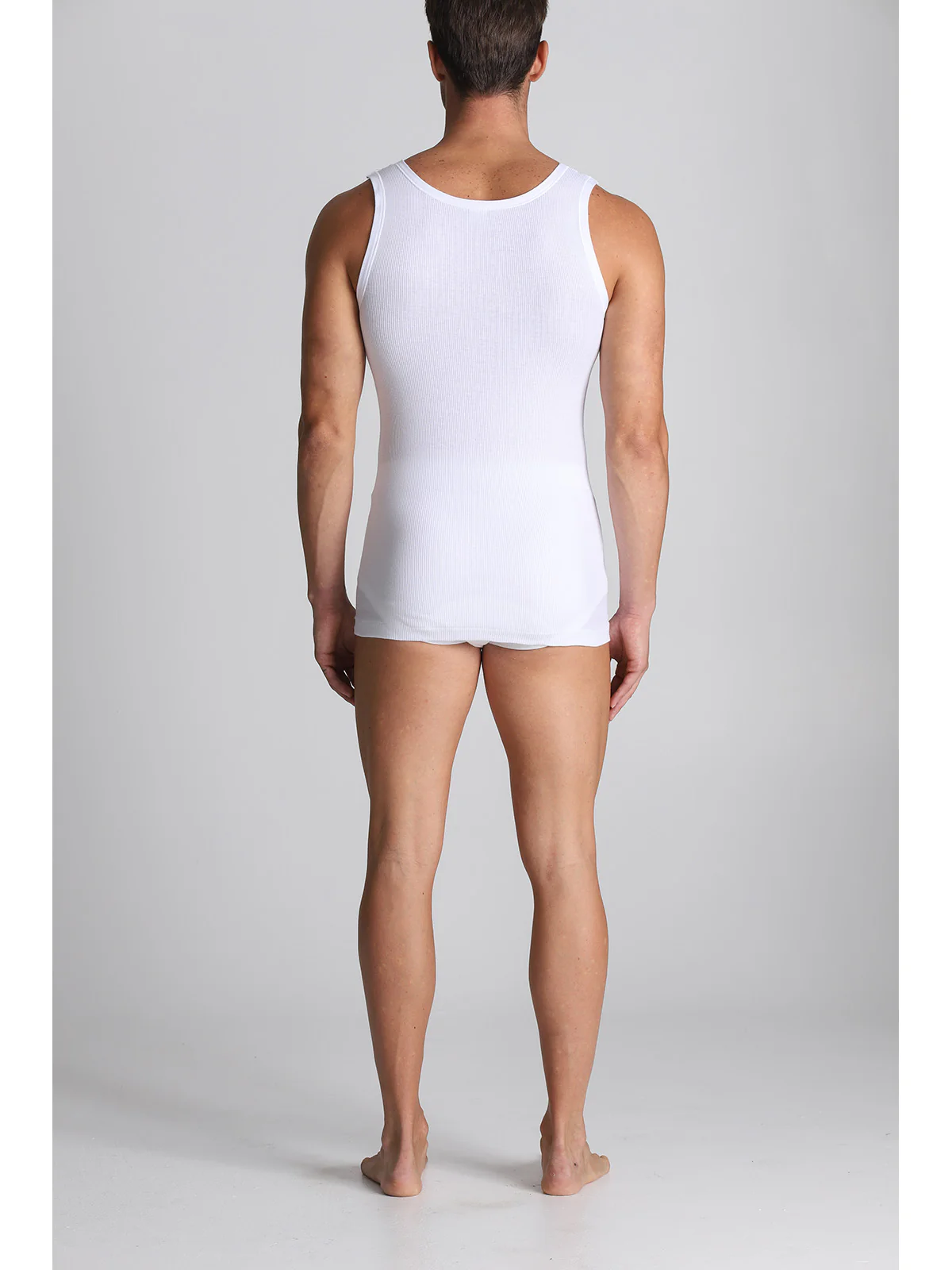 Pure Combed Cotton Tank Top - White - Image 4