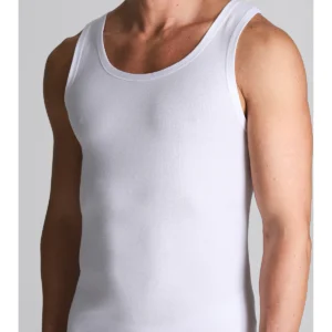 Pure Combed Cotton Tank Top - White