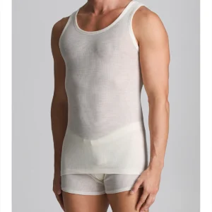 Pure Wool Wide-strap Tank Top - White Lan