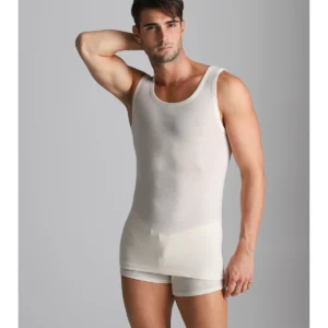 Medium Weight Pure Virgin Wool Vest - White Lan