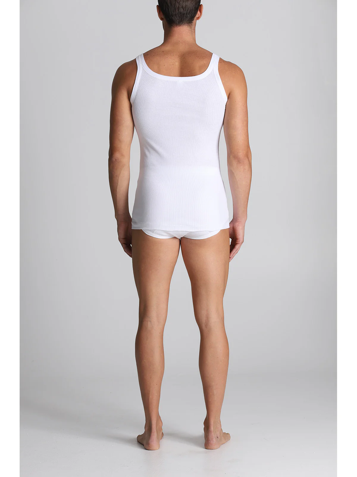 Pure Combed Cotton Tank Top - White - Image 4