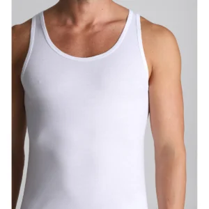 Rowing Style Tank Top - White
