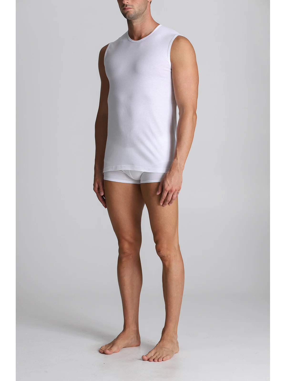 Sleeveless T-shirt - White - Image 2