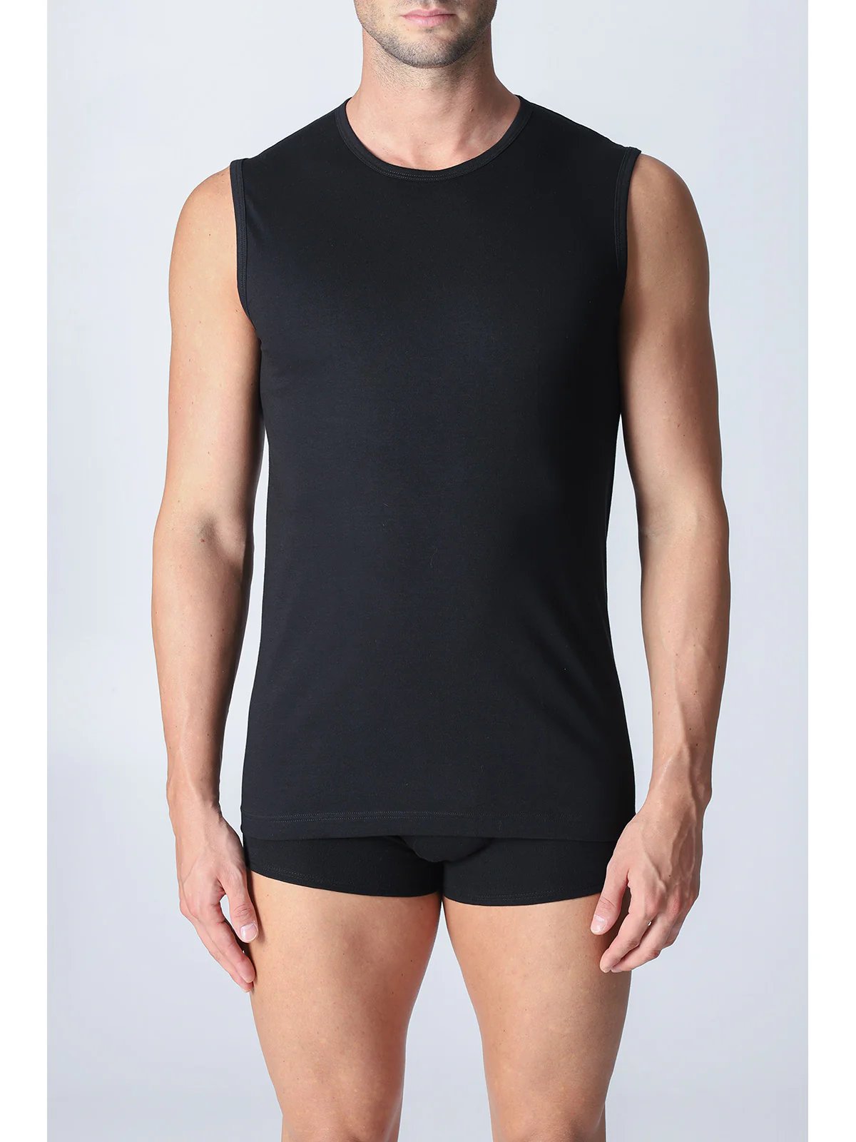 Sleeveless T-shirt - Black - Image 3