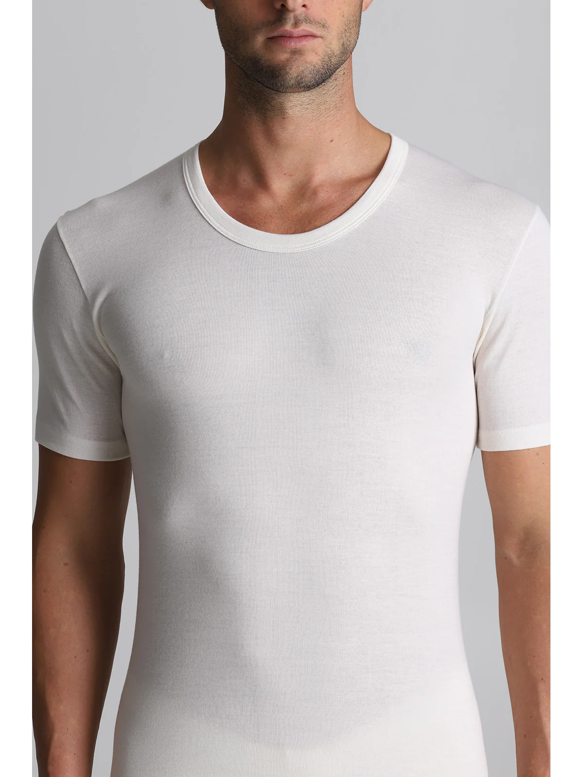 Wool, Silk And Cotton T-shirt - White L - Image 2