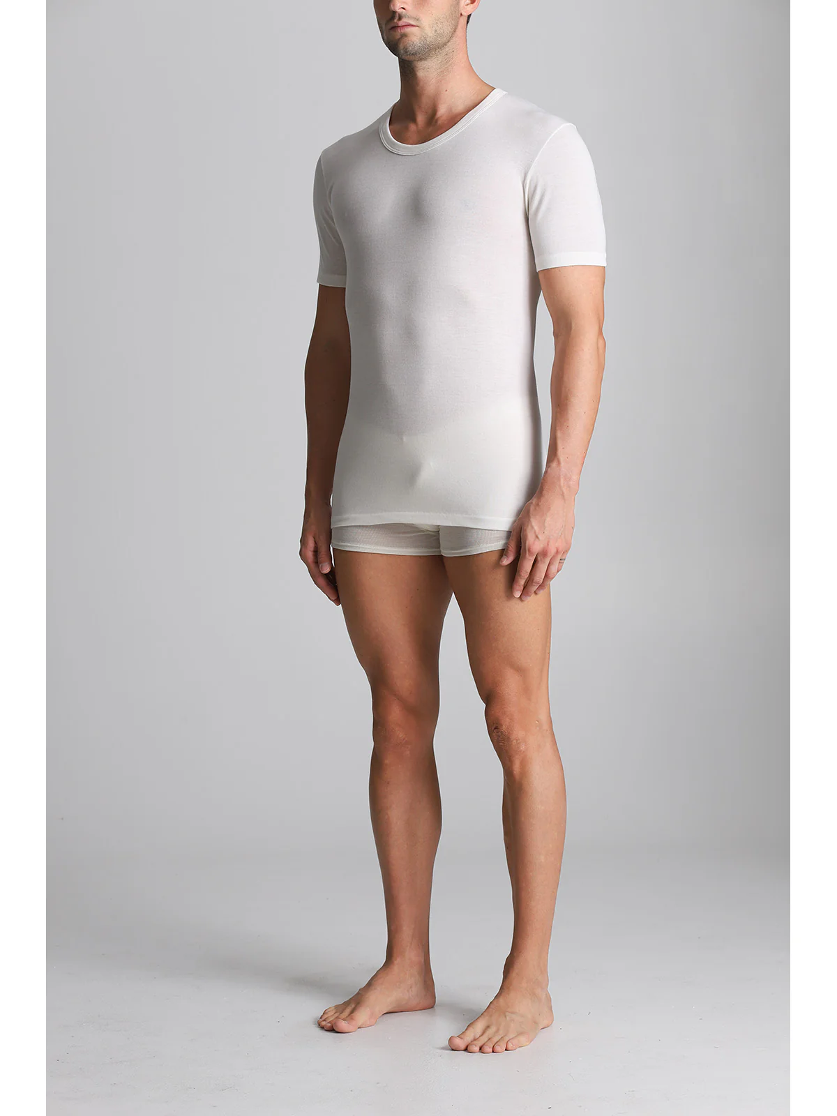 Wool, Silk And Cotton T-shirt - White L - Image 3