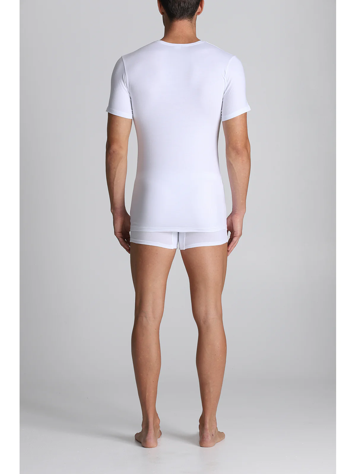 Stretch Cotton T-shirt - White - Image 4