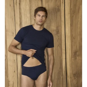 Stretch Cotton T-shirt - Blue