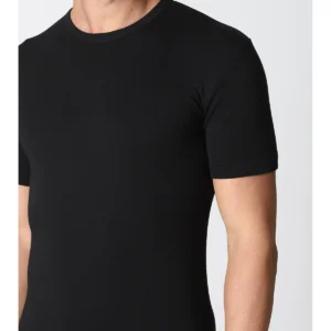 Pure Cotton Fleece T-shirt - Black