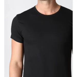 Stretch Cotton T-shirt - Black