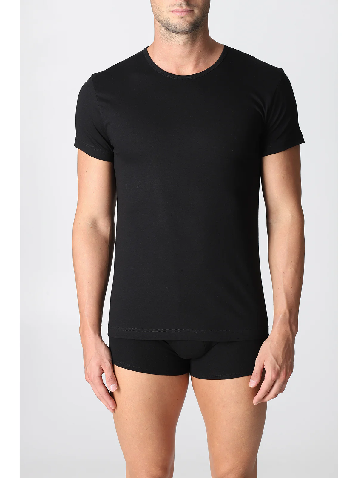 Pure Combed Cotton T-shirt - Black - Image 2
