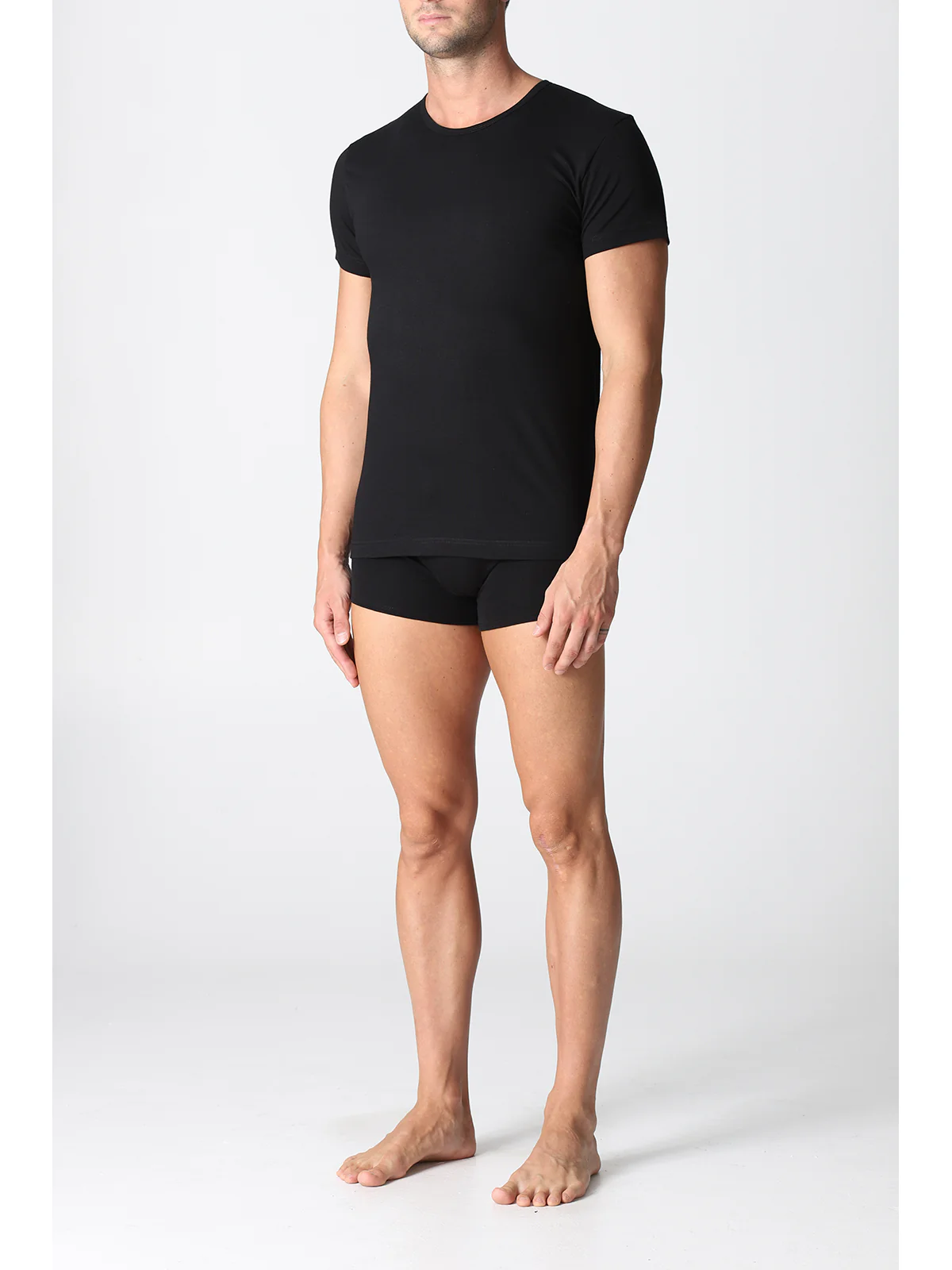 Pure Combed Cotton T-shirt - Black - Image 3