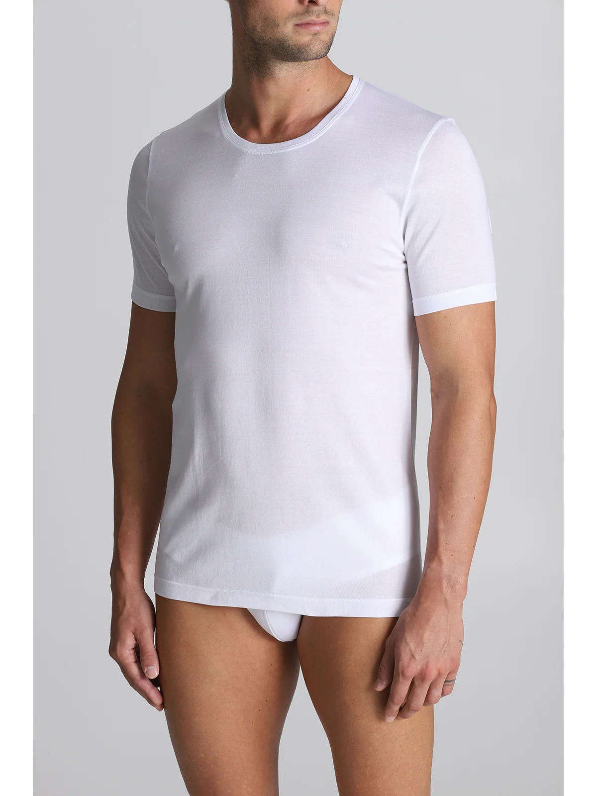 Certified Filoscozia Cotton T-shirt - Crew Neck White - Image 3