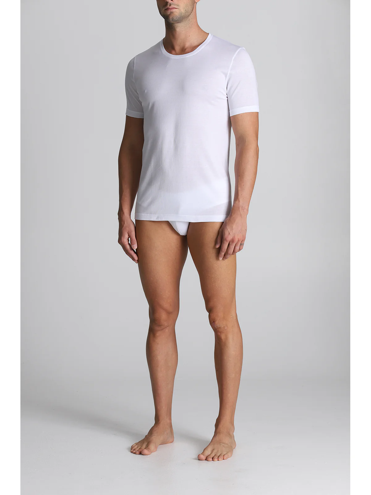 Certified Filoscozia Cotton T-shirt - Crew Neck White - Image 4