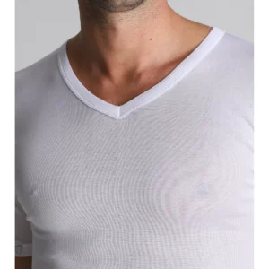 Certified Filoscozia Cotton T-shirt - V-Neck White